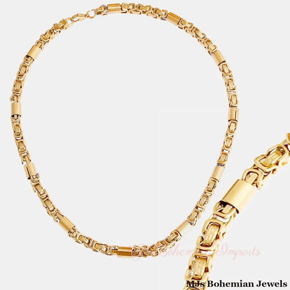 Gold Stainless Steel Rounded Link Chain