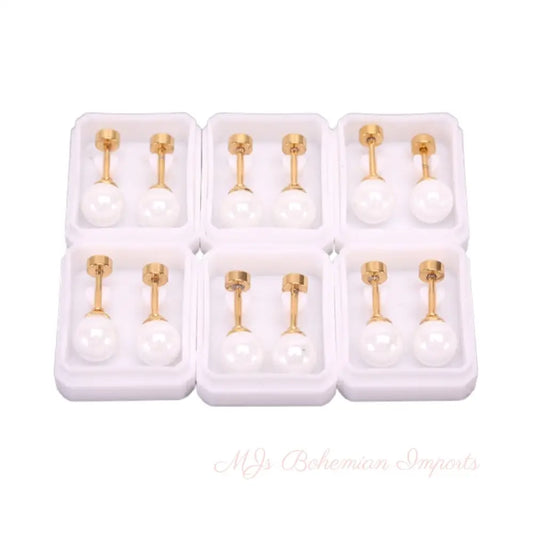 Gold Stainless Steel Stud 6 Pack