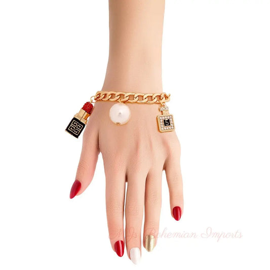 Golden Luxe: Charms Gold Bracelet