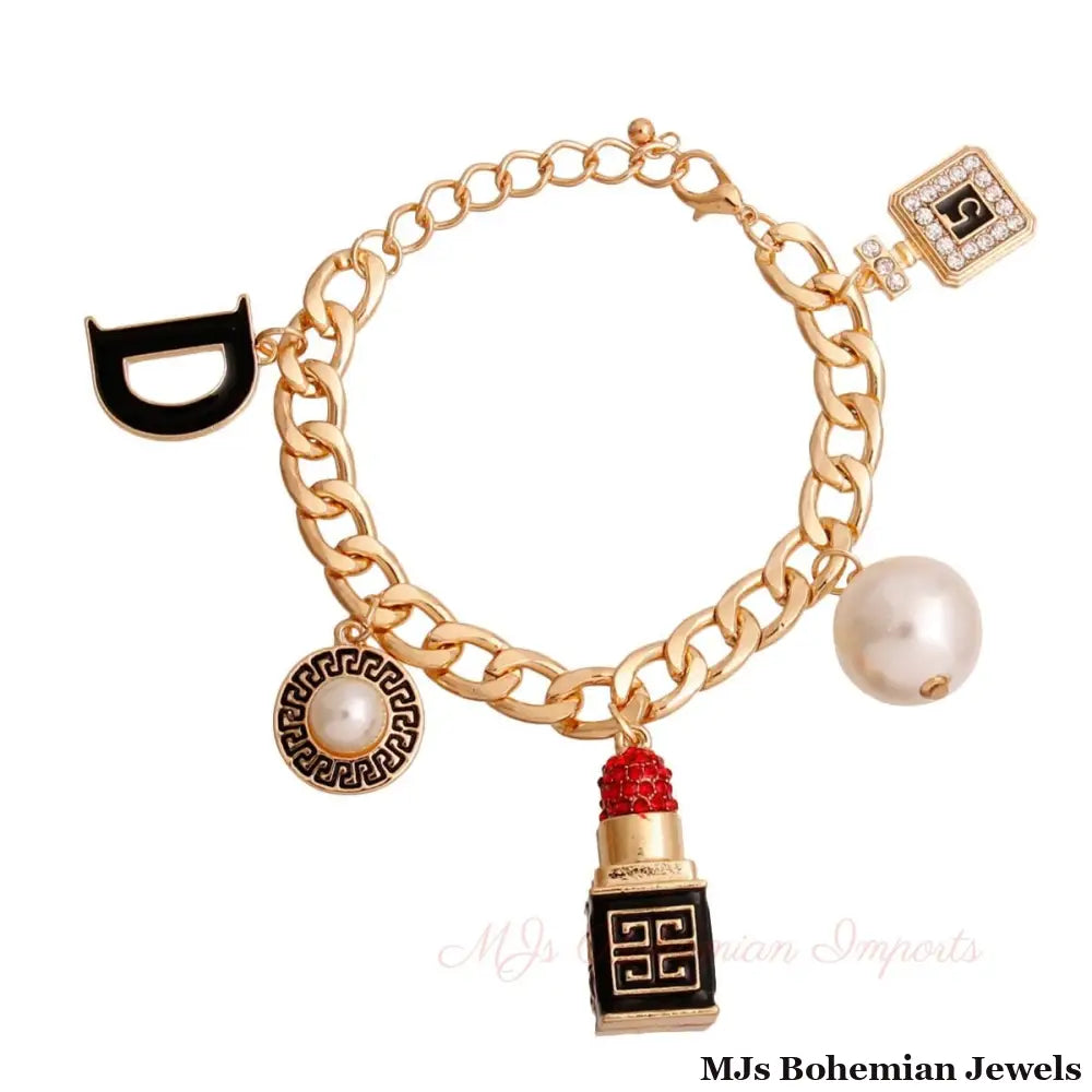 Golden Luxe: Charms Gold Bracelet