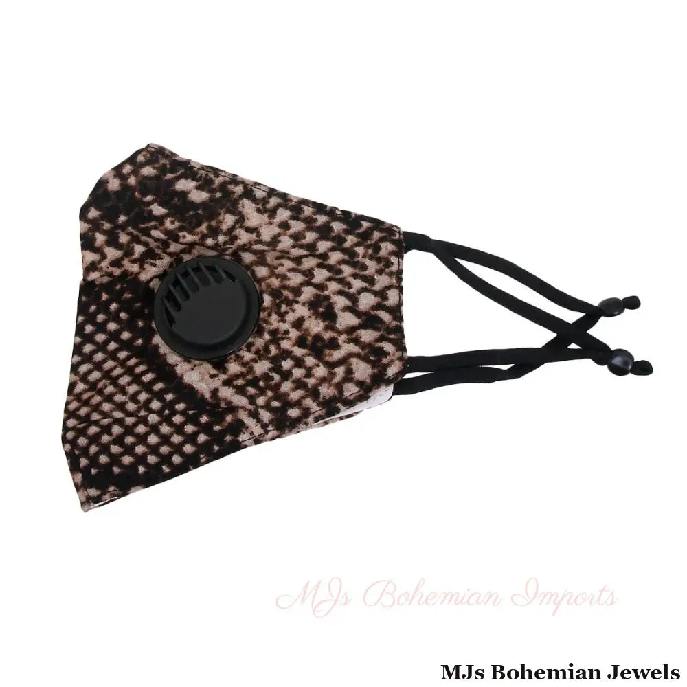 Gray Snake Skin Filter Mask