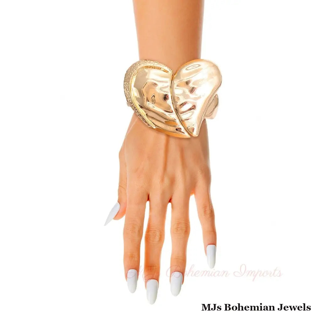 Hammered Gold Chunky Cuff