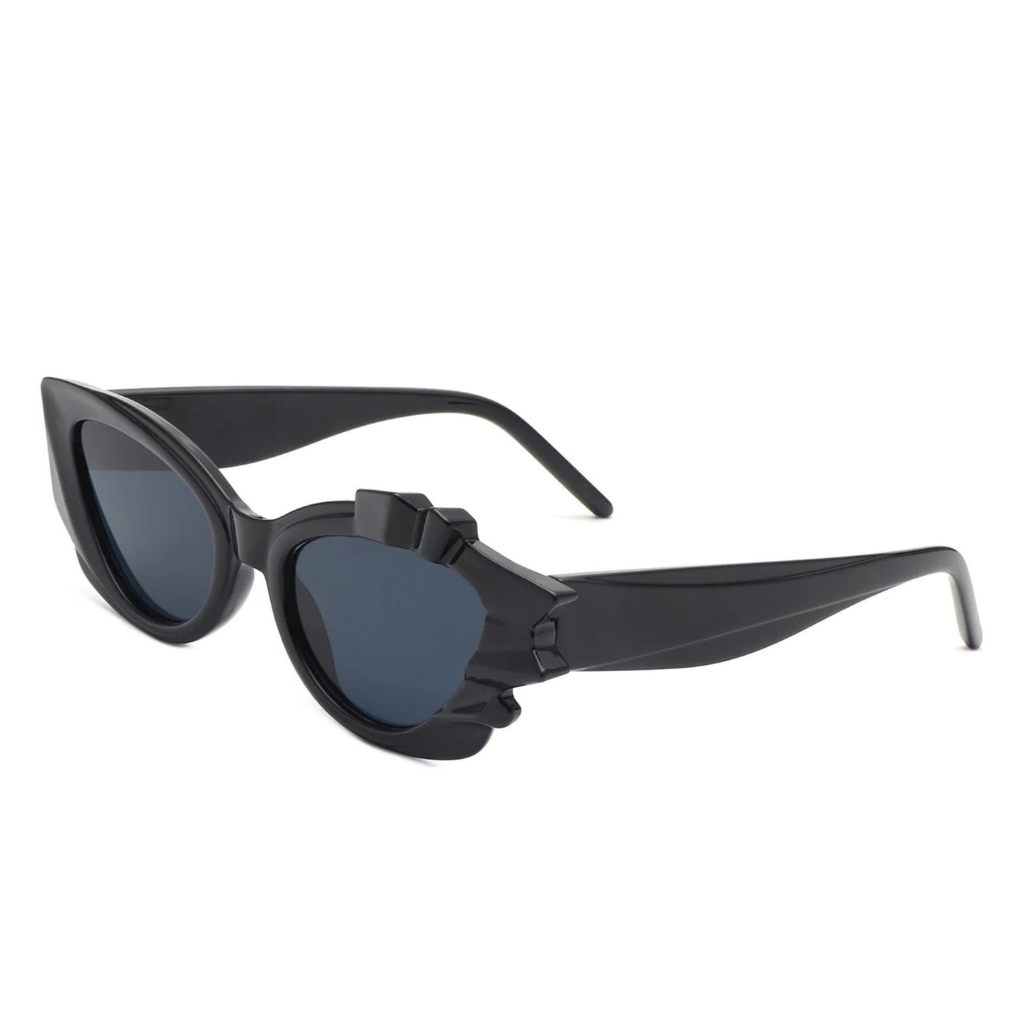 Sunglasses Black Flame Irregular Cat Eye Women