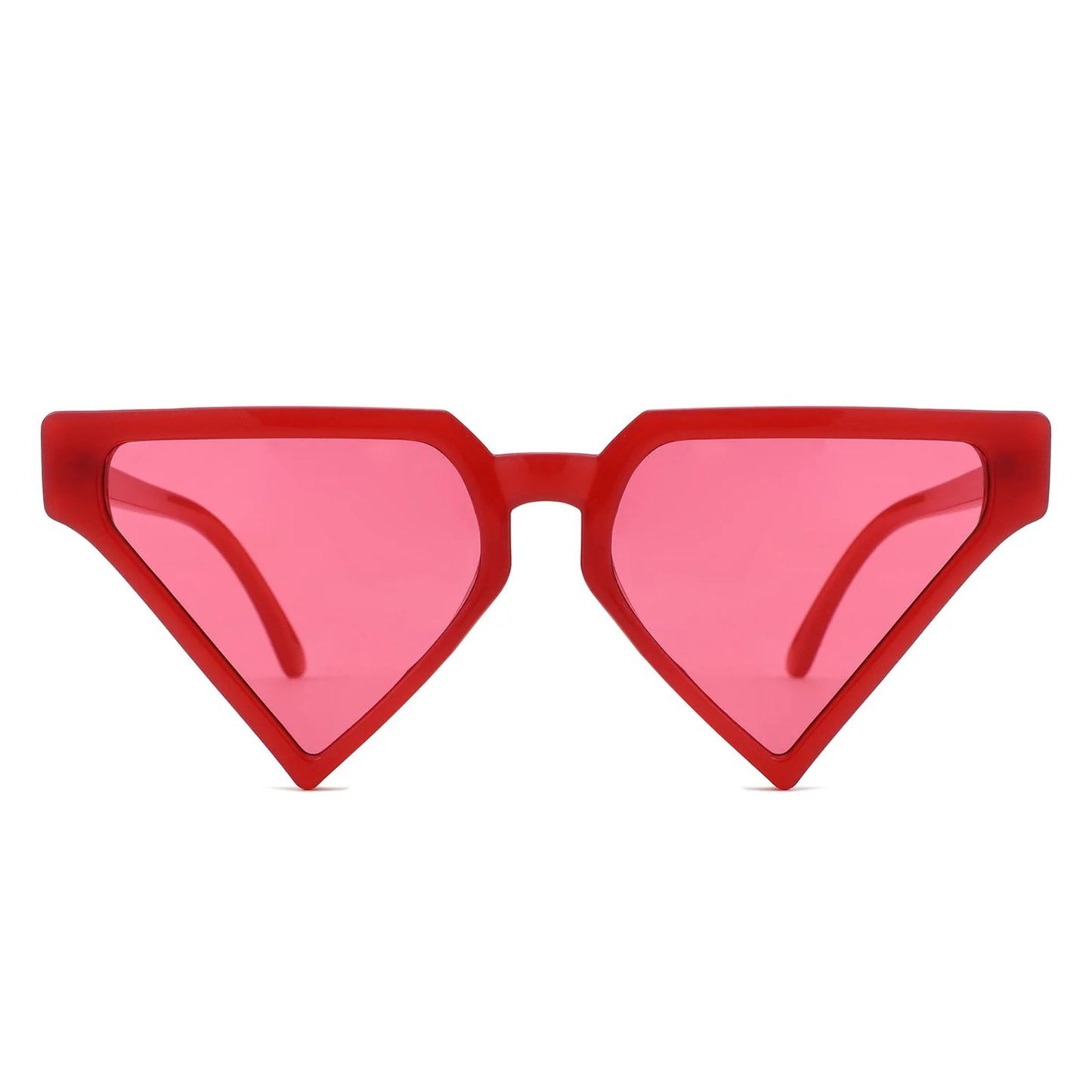 Sunglasses Red Triangle Pointed for Women