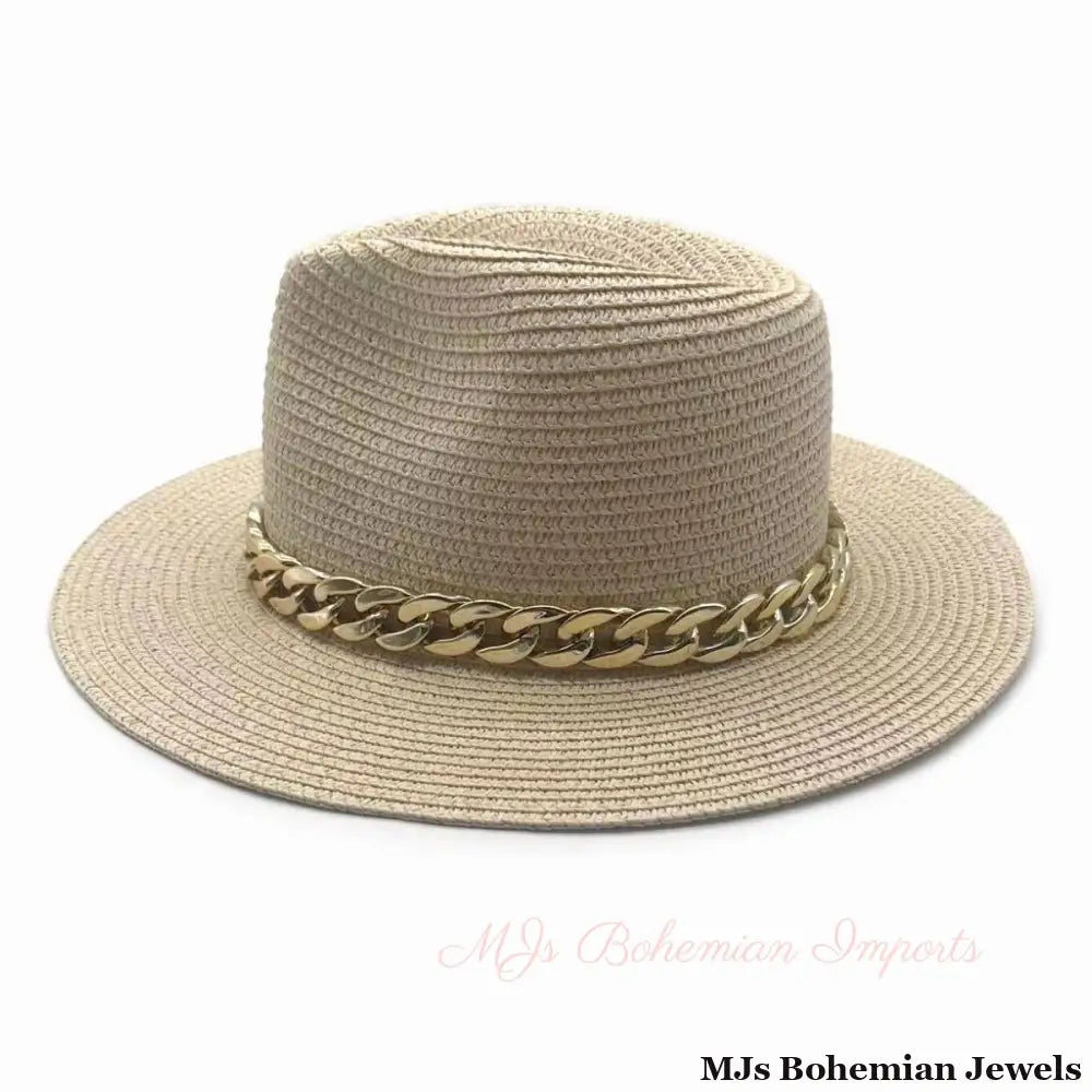 Ivory Chain Band Panama Hat