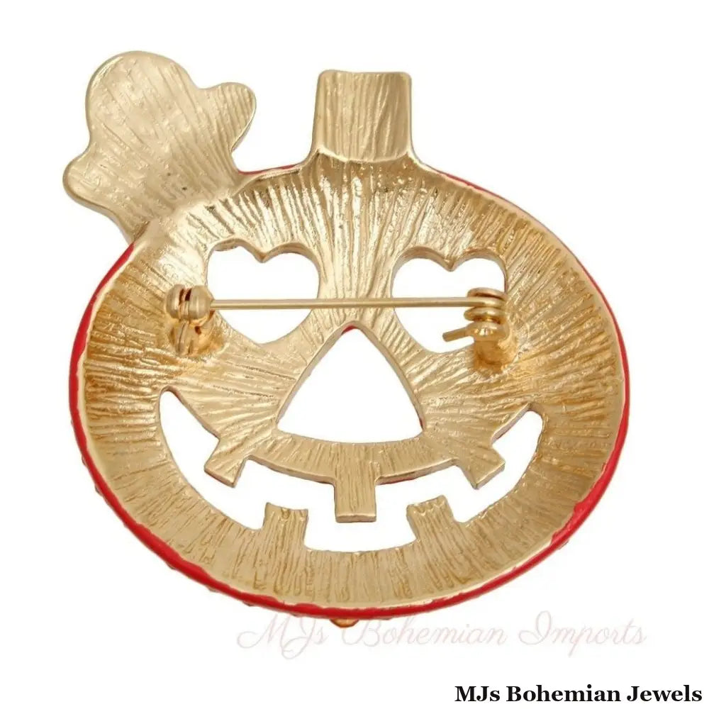 Jack O Lantern Ghost Brooch