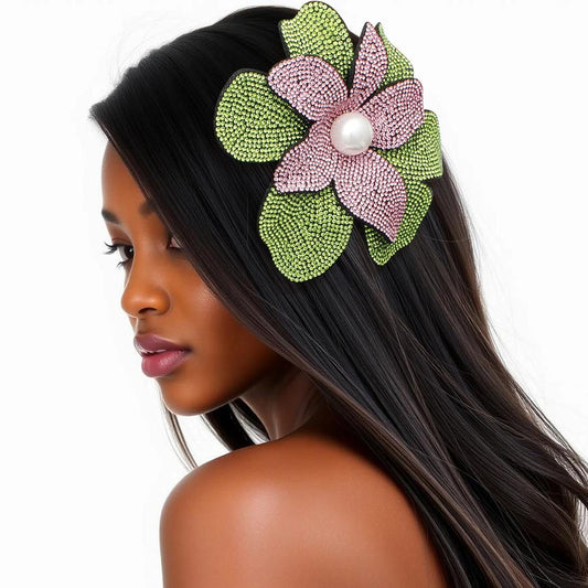 AKA Handcrafted Brilliance Flower Brooch Clip