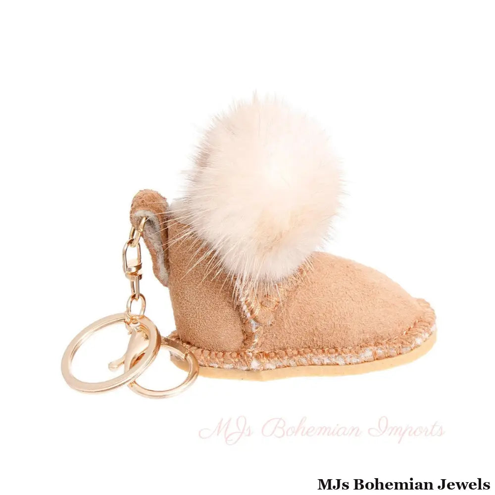 Keychain Sherpa Boot Bag Clip for Women