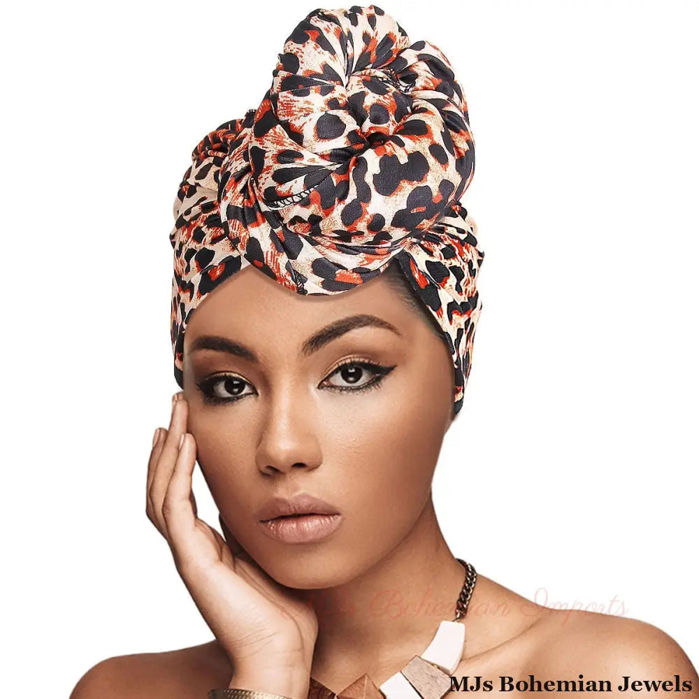 Leopard Print Head Wrap