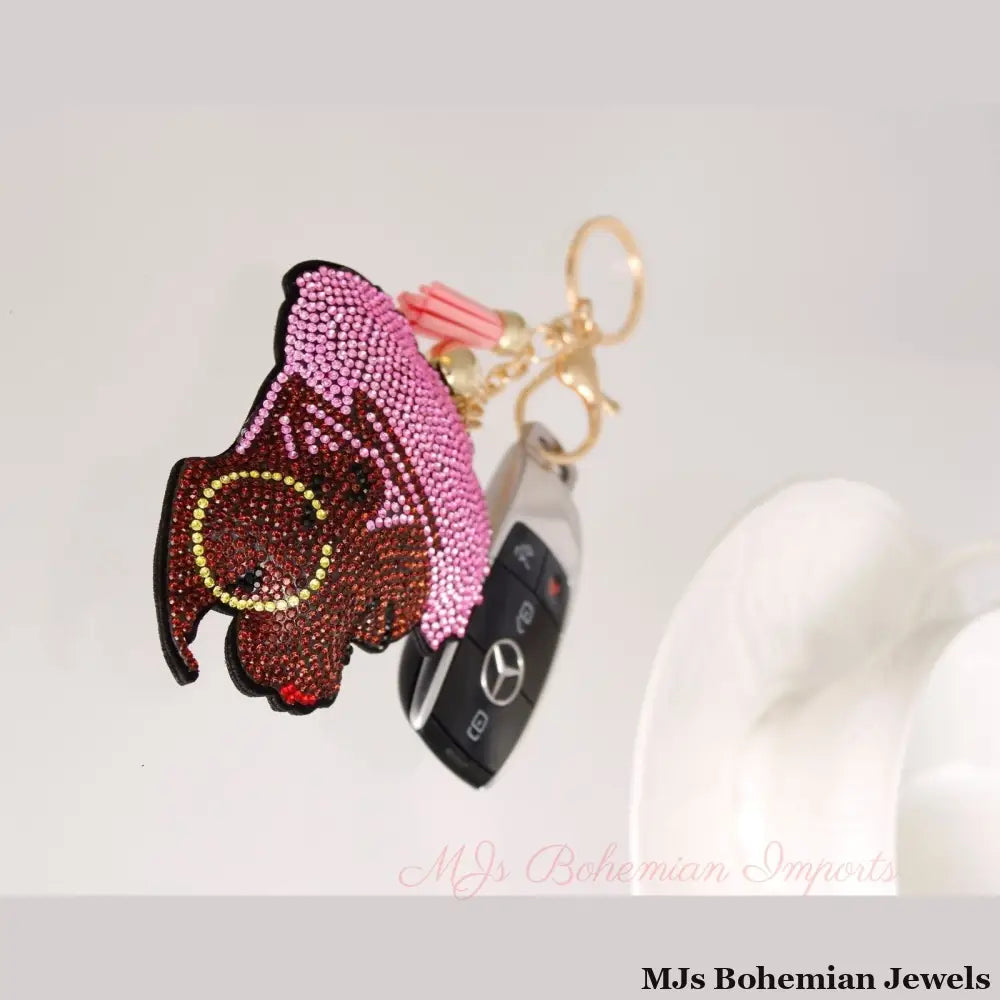 Light Pink Hair Woman Keychain