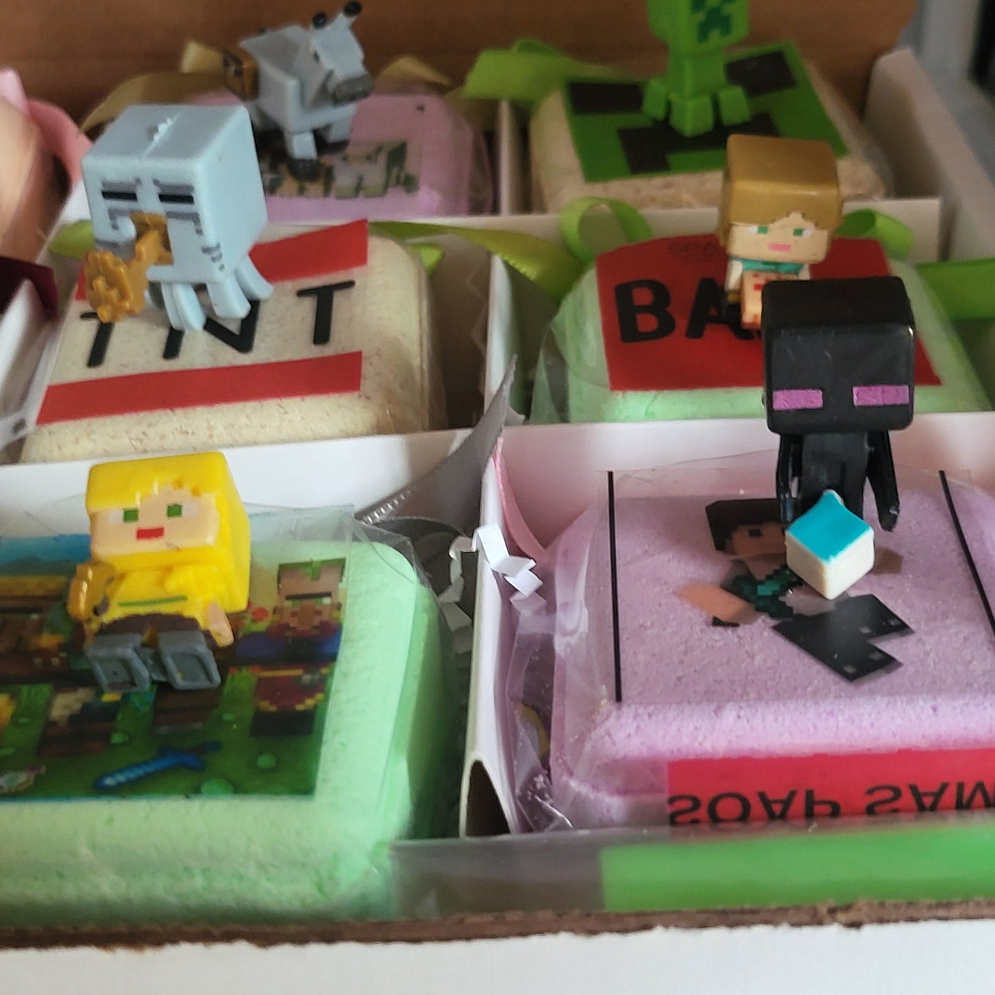 Bath Bombs for Kids with MineCrafter Toys Inside - BANG - BOOM - TNT - MADE in US, Natural Ingredients (12 Count)