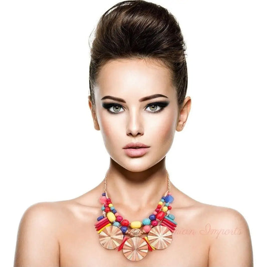 Multi Color Acrylic Bead and Gold Set