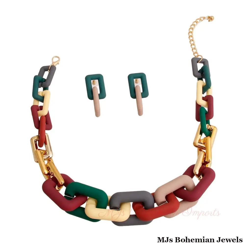 Multi Rubber Rectangle Link Chain