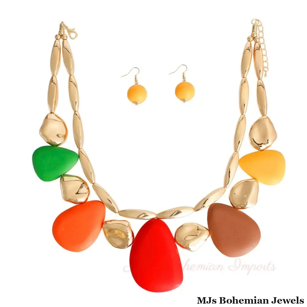 Multi Wood Organic Bead Set