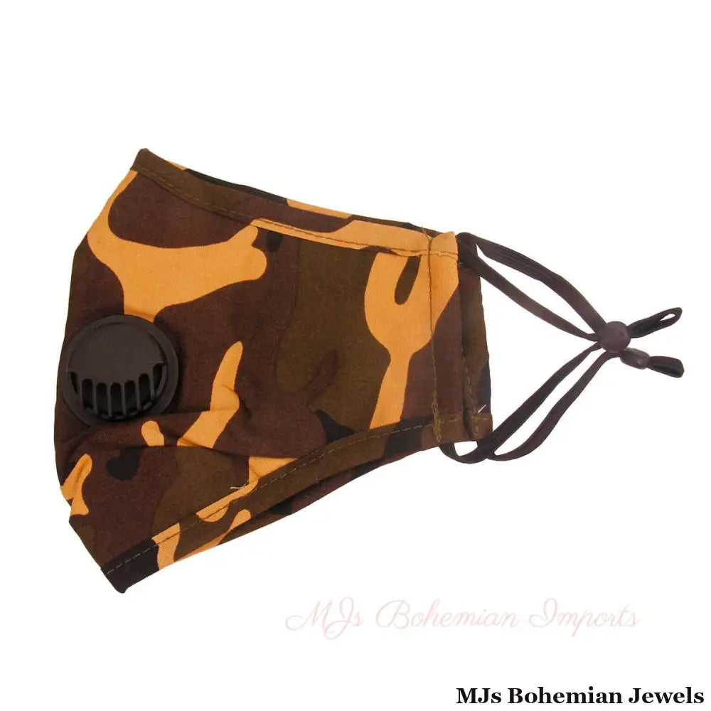 Mustard Camo Filter Mask