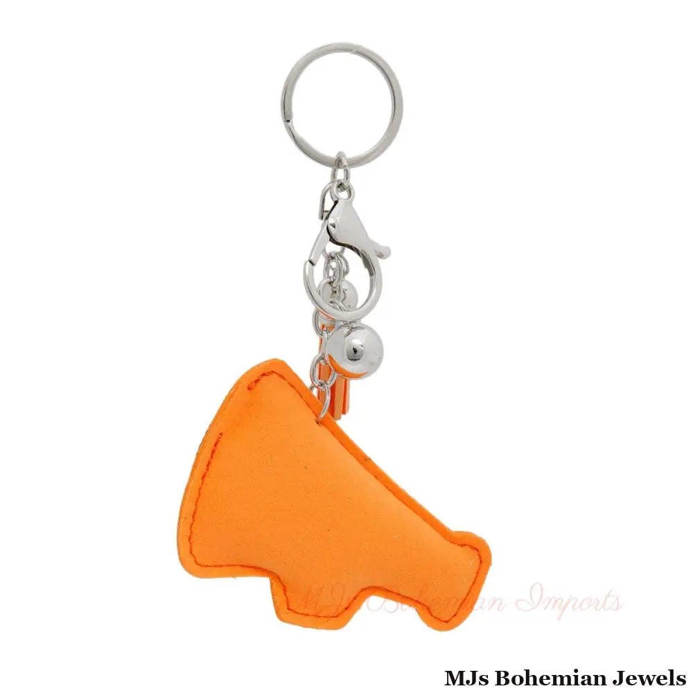 Orange Megaphone Keychain Bag Charm