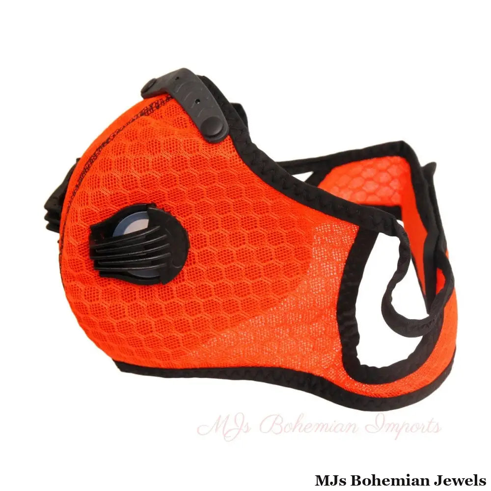 Orange Mesh Sports Mask