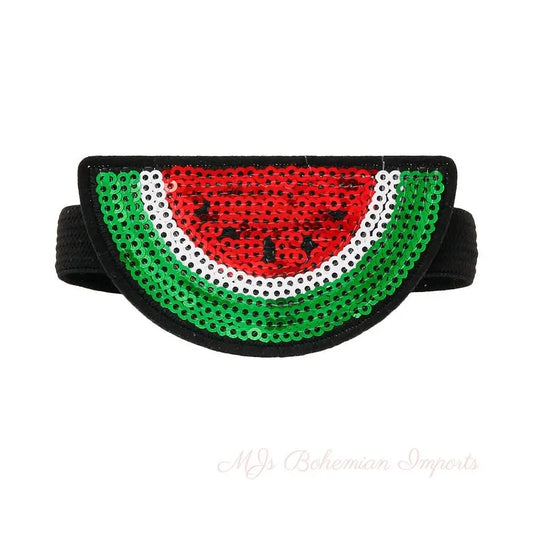 Pair of Watermelon Sequin Shoe Bands