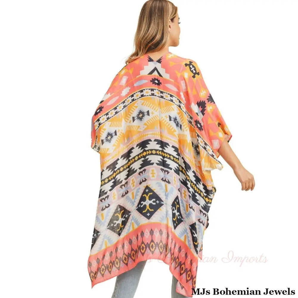 Pink Aztec Tribal Kimono