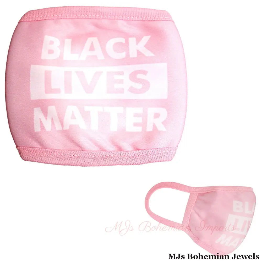 Pink Cotton BLACK LIVES MATTER Mask