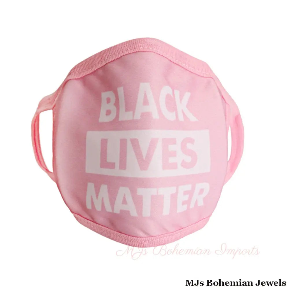 Pink Cotton BLACK LIVES MATTER Mask