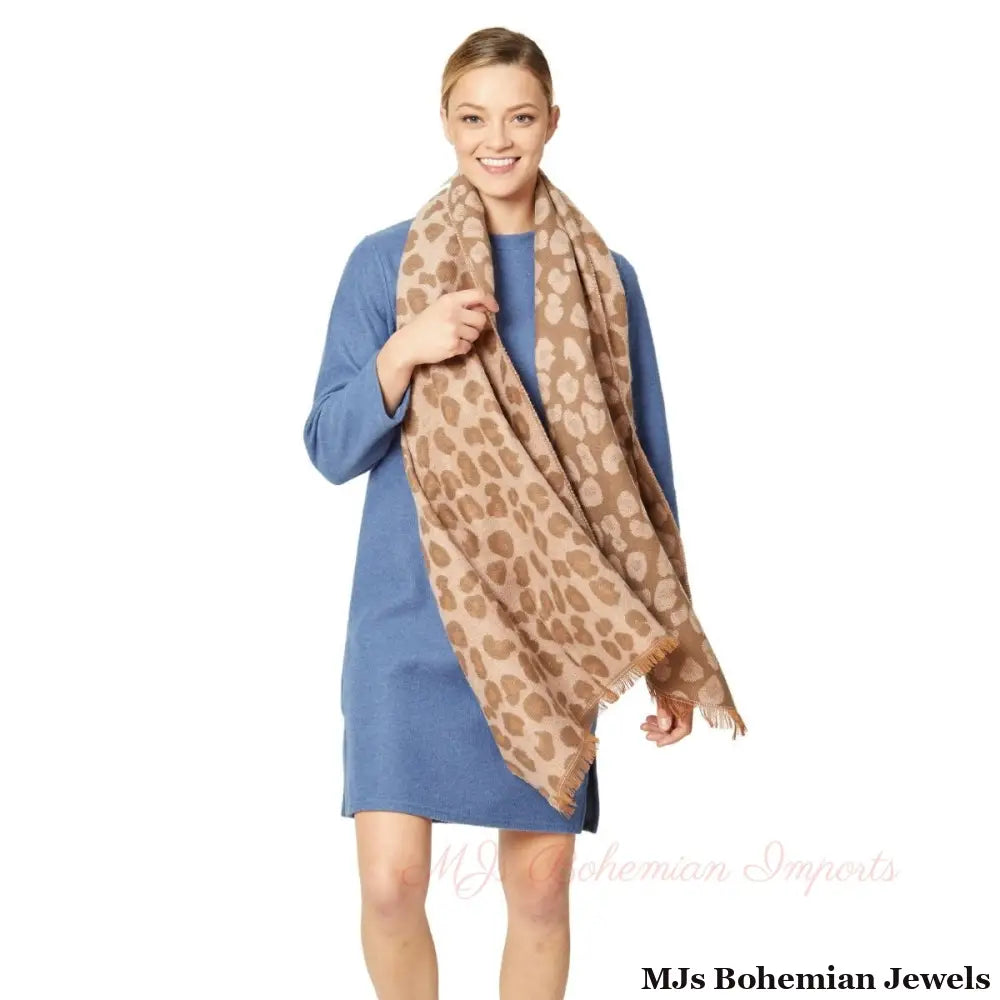 Pink Leopard Reversible Cozy Scarf