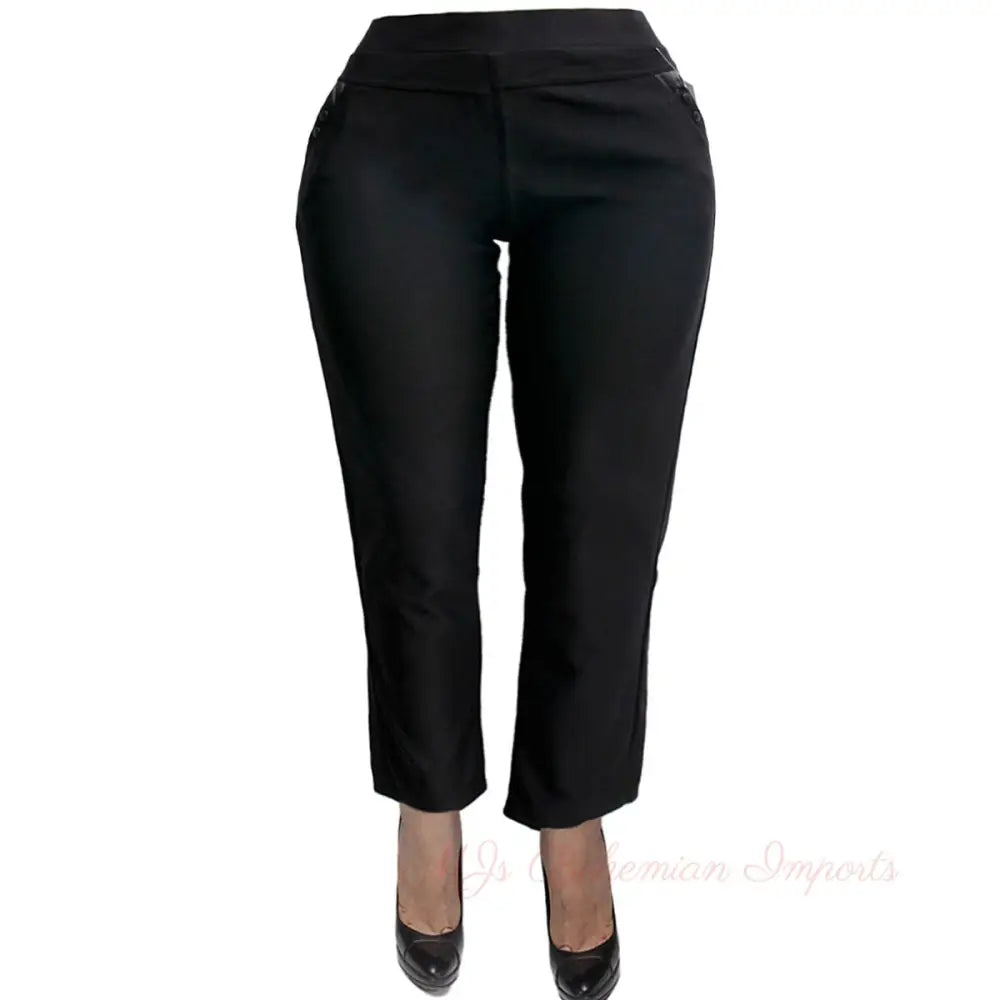 Plus Size 5XL Button Pocket Leggings