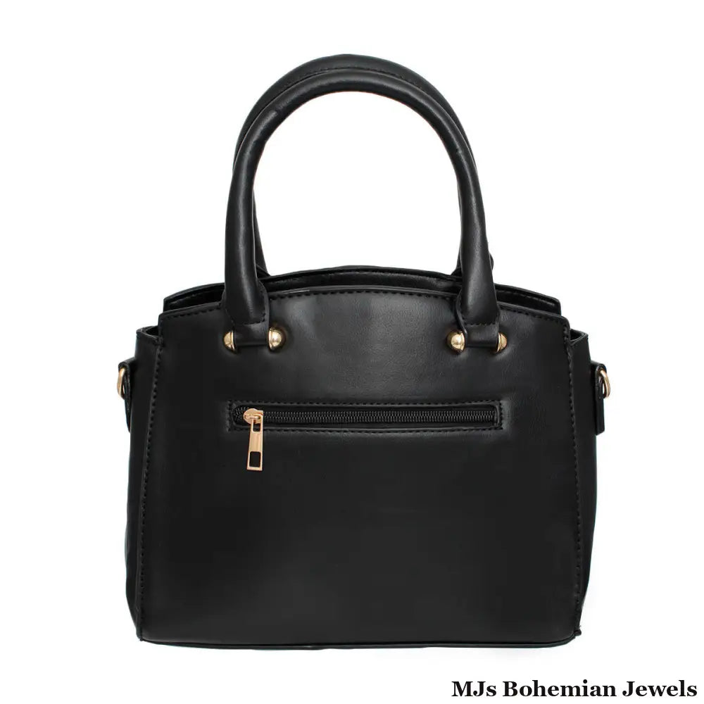 Purse Black Chevron Quilted Set Bag for Women