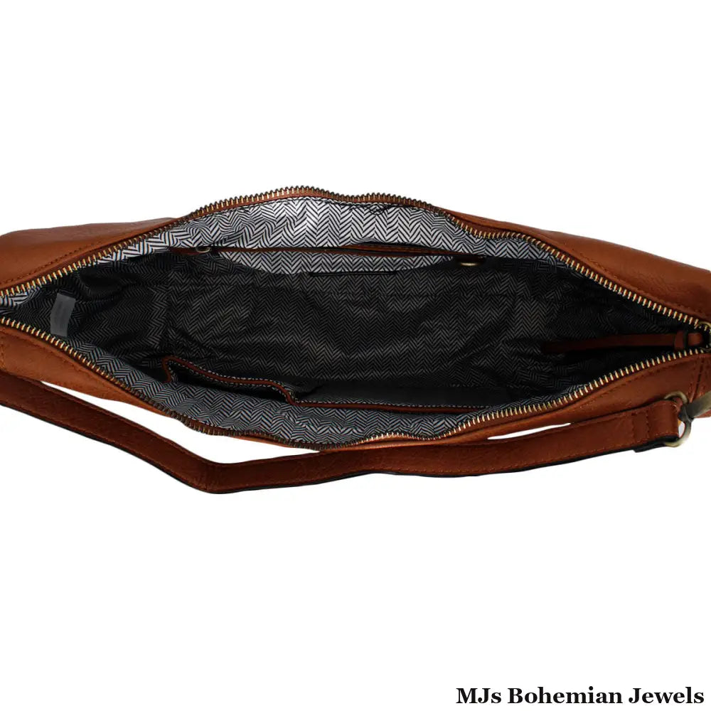 Purse Brown Round Fringe Hobo Bag for Women