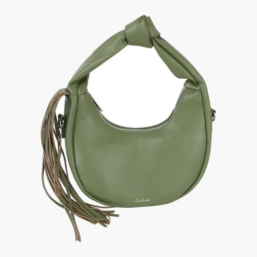 Purse Green Round Fringe Shoulder Bag for Women