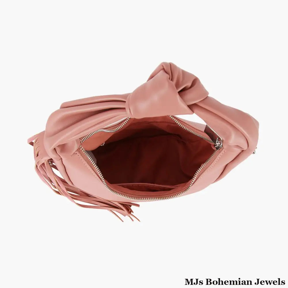 Purse Pink Round Fringe Shoulder Bag for Women