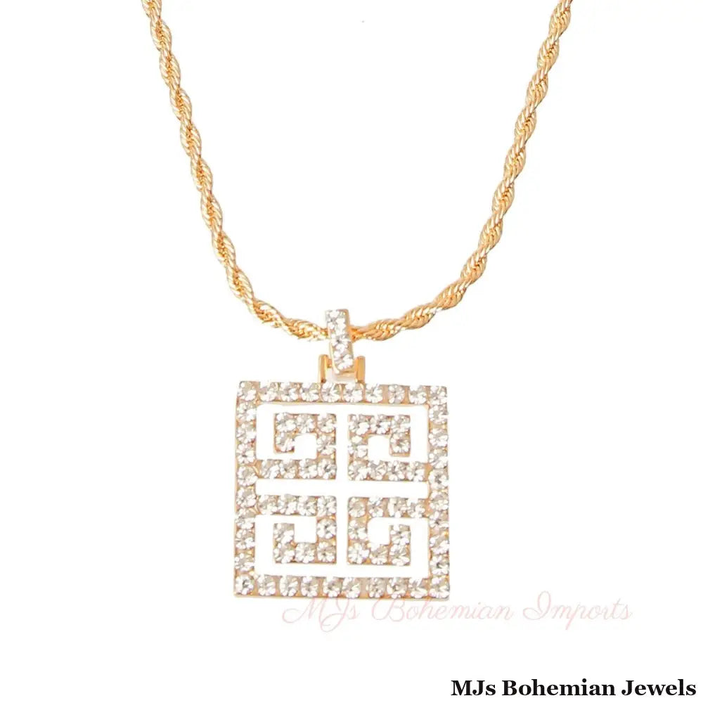 Radiant Rhinestones: Signature Rhinestone Pendant