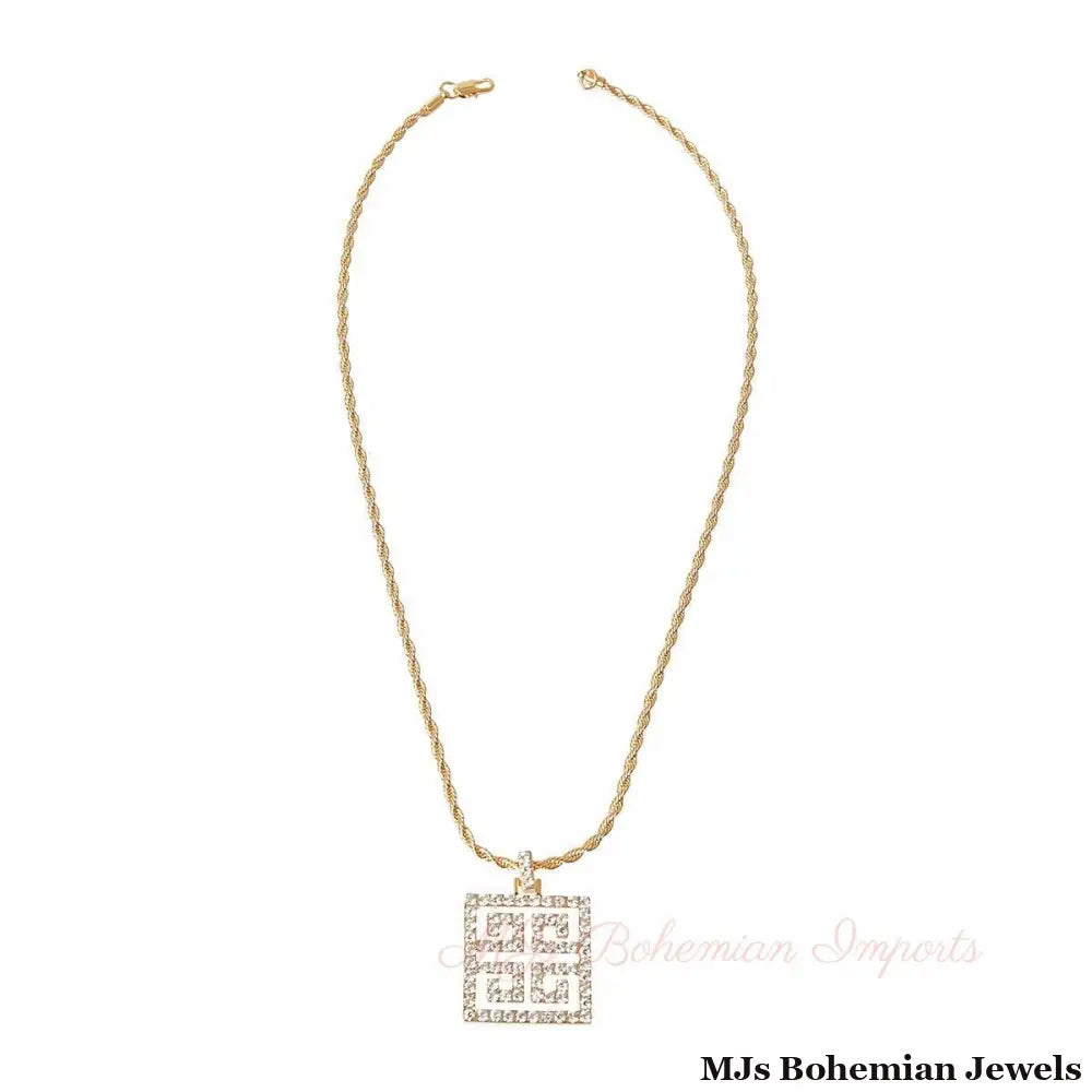 Radiant Rhinestones: Signature Rhinestone Pendant