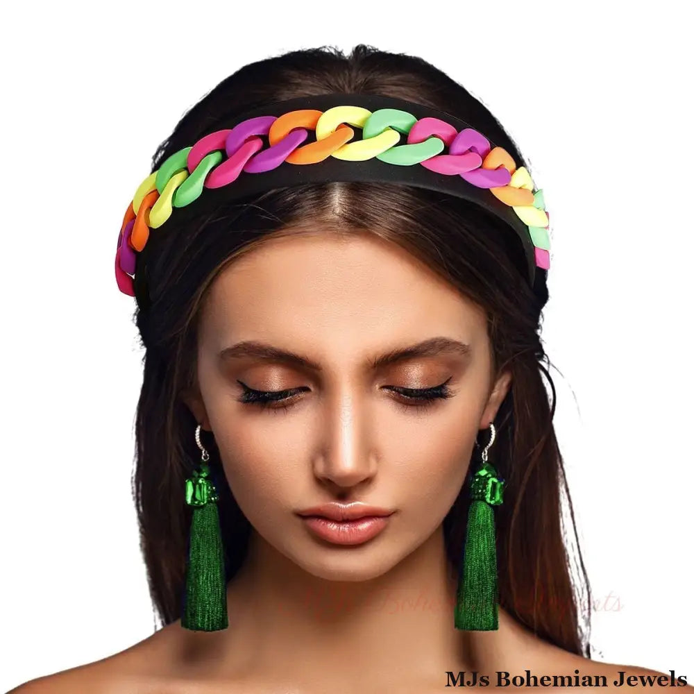 Rainbow Chain Link Headband