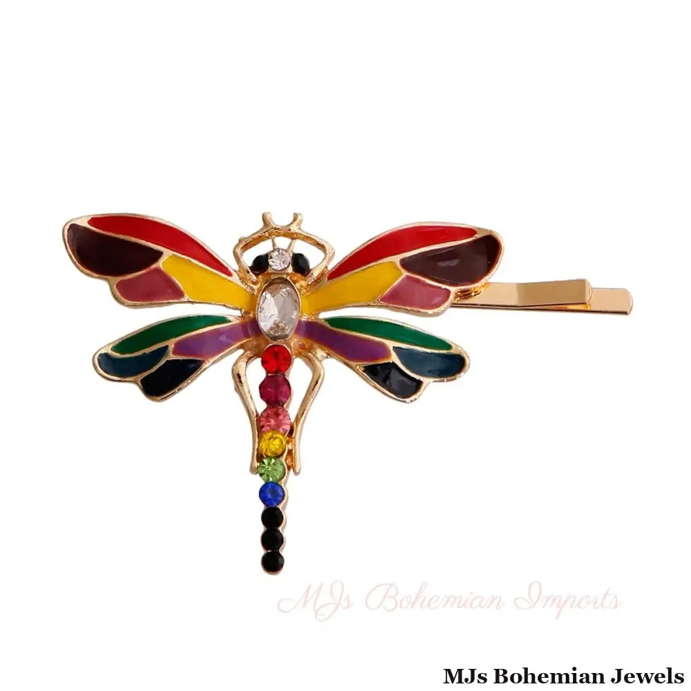Rainbow Dragon Fly Bobby Pin