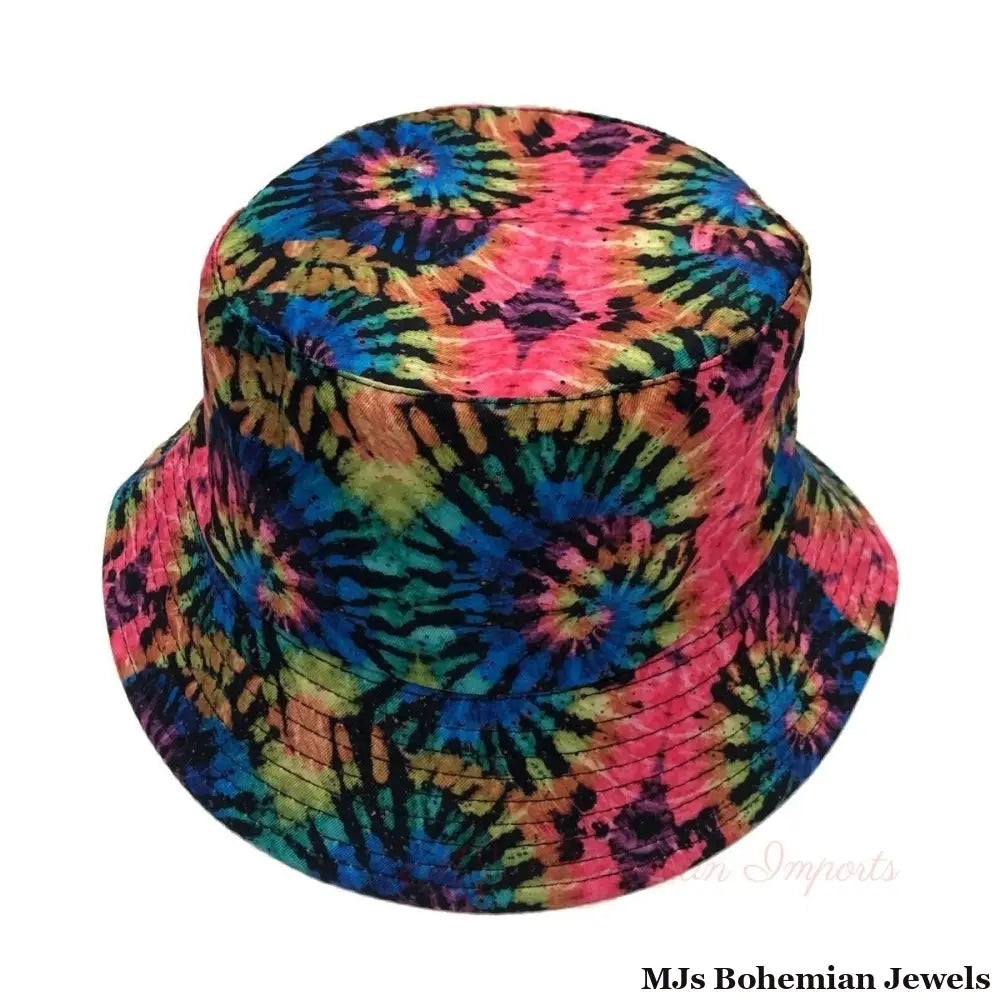 Rainbow Tie Dye Reversible Bucket Hat