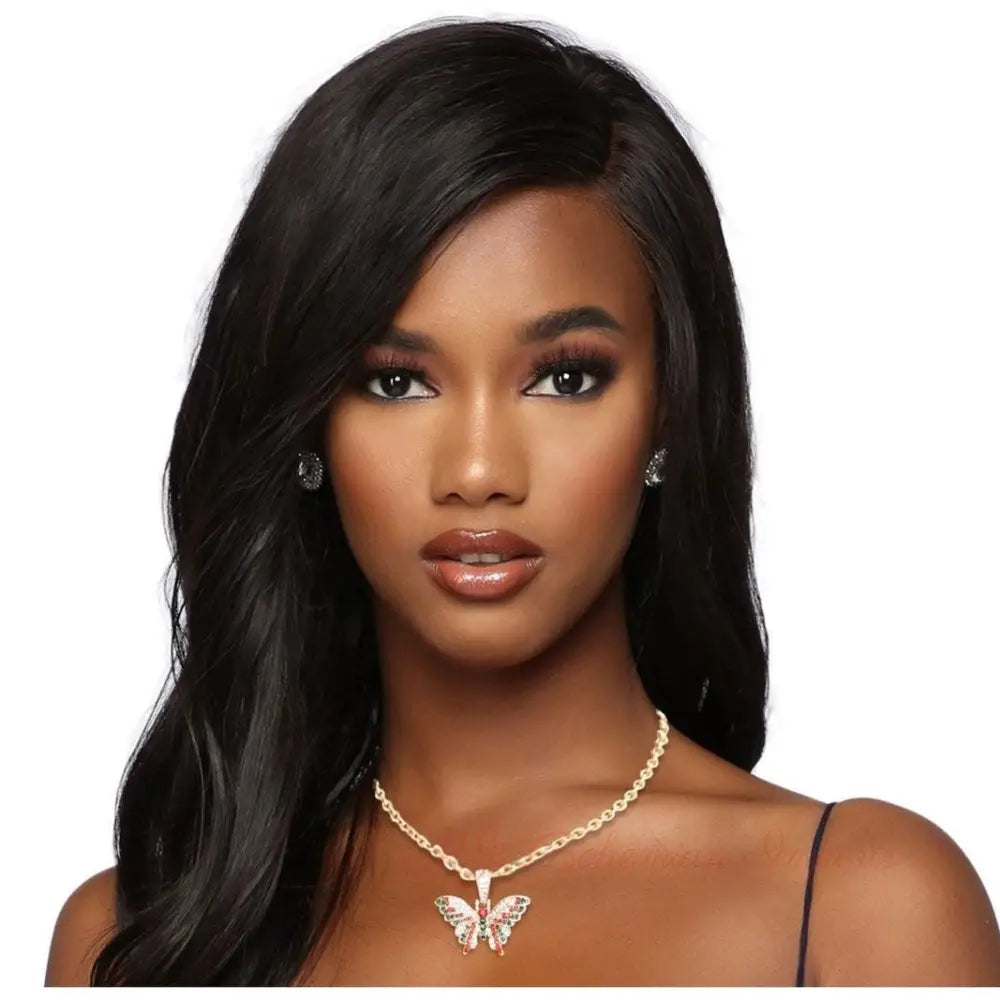 Red and Green Flutter Mini Butterfly Necklace