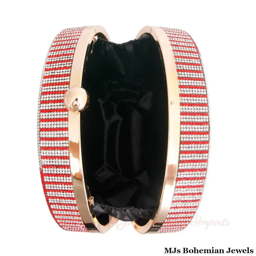 Red Bling US Coin Luxury Clutch