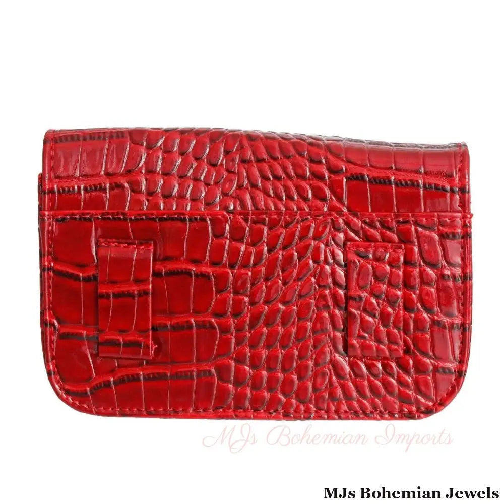 Red Croc Belt Bag