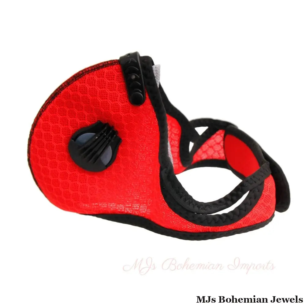 Red Exhalation Valve Sport Mask