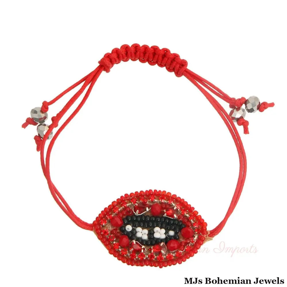 Red Lips Friendship Bracelet