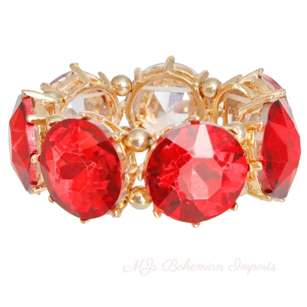 Red Round Crystal Bracelet