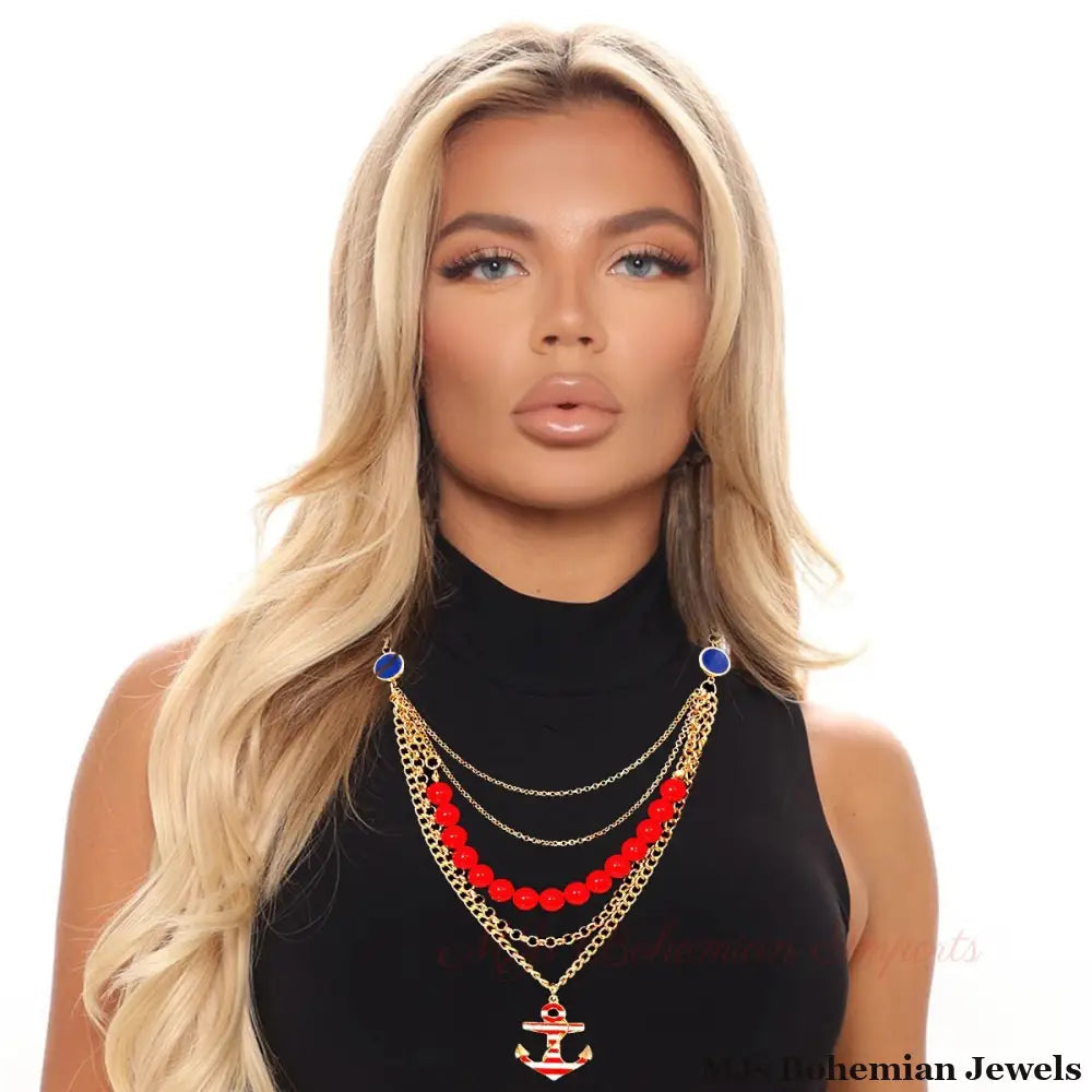 Red Sea Theme Necklace Set