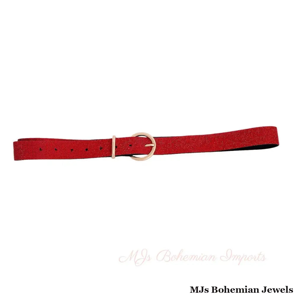 Red Stone 15 Line Belt
