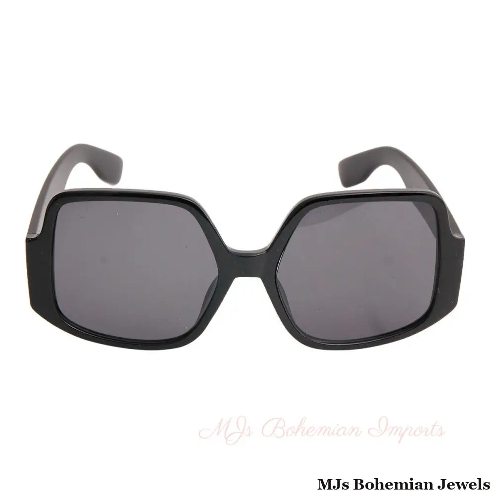Retro Black Square Celine Style Sunglasses
