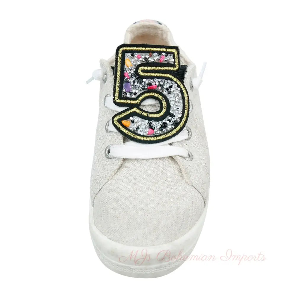 Rhinestone & Multi Color Stone Shoe Bands - #5