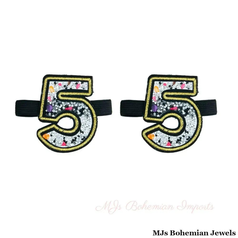 Rhinestone & Multi Color Stone Shoe Bands - #5