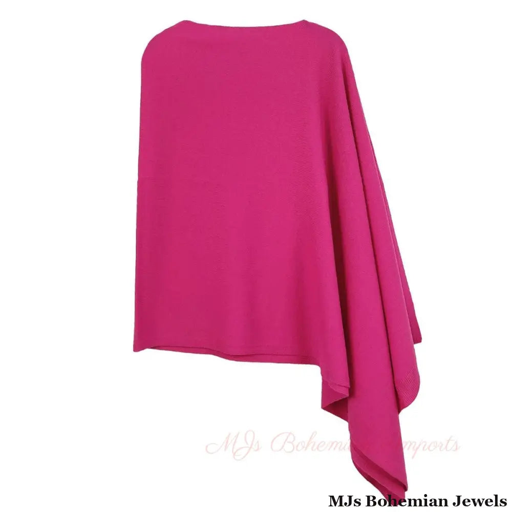 Scarf Poncho Pink Convertible Wrap for Women