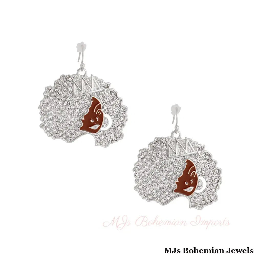 Silver Afro Queen Fishhooks