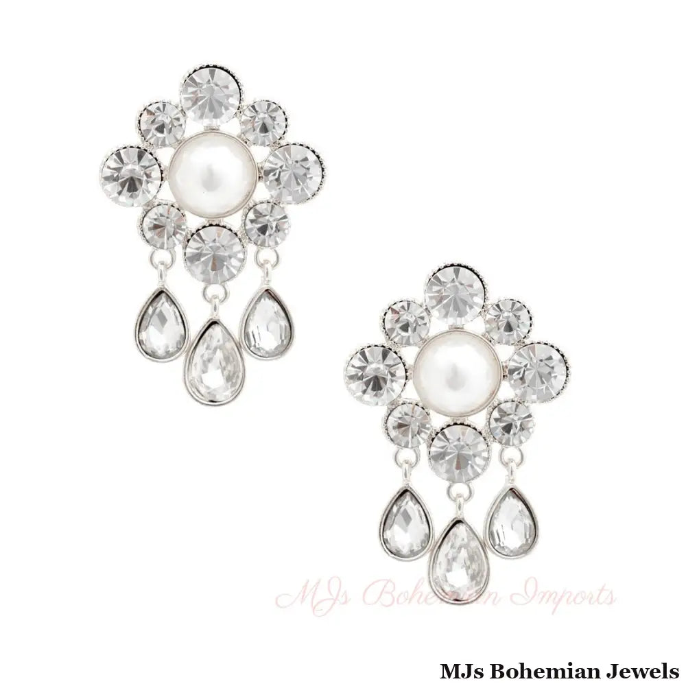 Silver Antique Flower Studs